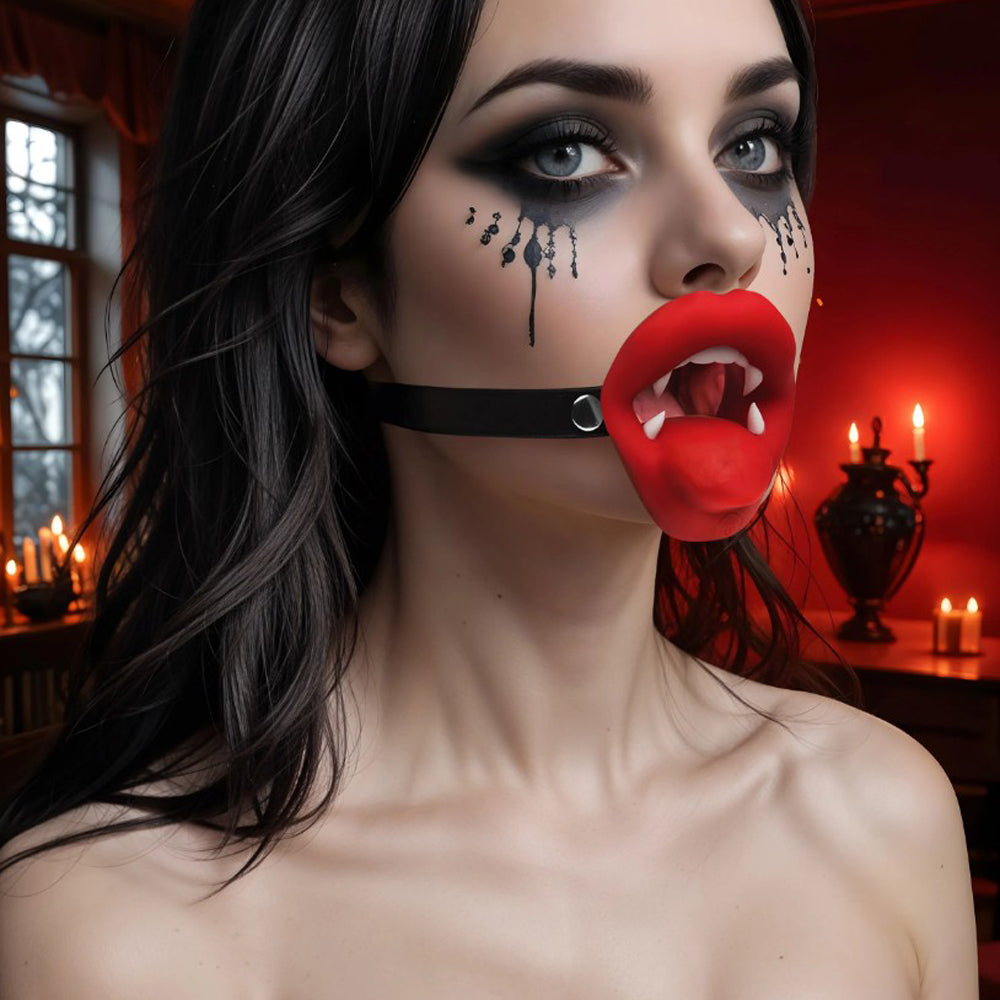 Vampire Vibrating Mouth Gag – Rechargeable, Discreet, Intimate Wellness Accessory – Quiet, Rechargeable, Waterproof, Couples & Solo Use, Discreet Intimate Wellness Accessory