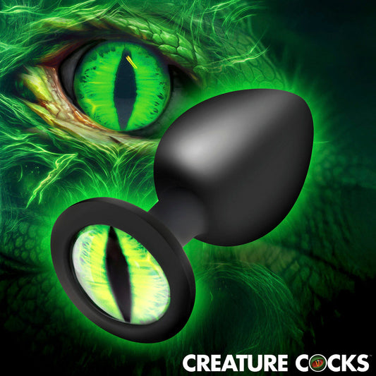 Creature Eye Green Eye Silicone Butt Plug - Medium – Rechargeable, Discreet, Intimate Wellness Accessory – Quiet, Rechargeable, Waterproof, Couples & Solo Use, Discreet Intimate Wellness Accessory