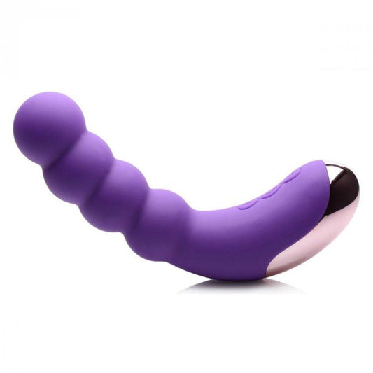 50X Silicone Beaded massager - Purple – Rechargeable, Discreet, Intimate Wellness Accessory – Quiet, Rechargeable, Waterproof, Couples & Solo Use, Discreet Intimate Wellness Accessory
