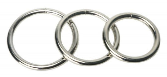 MS Trine Steel Ring Set – Rechargeable, Discreet, Intimate Wellness Accessory – Quiet, Rechargeable, Waterproof, Couples & Solo Use, Discreet Intimate Wellness Accessory
