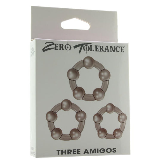 Zero Toler-Three Amigos Beaded Rings 3pc – Rechargeable, Discreet, Intimate Wellness Accessory – Quiet, Rechargeable, Waterproof, Couples & Solo Use, Discreet Intimate Wellness Accessory