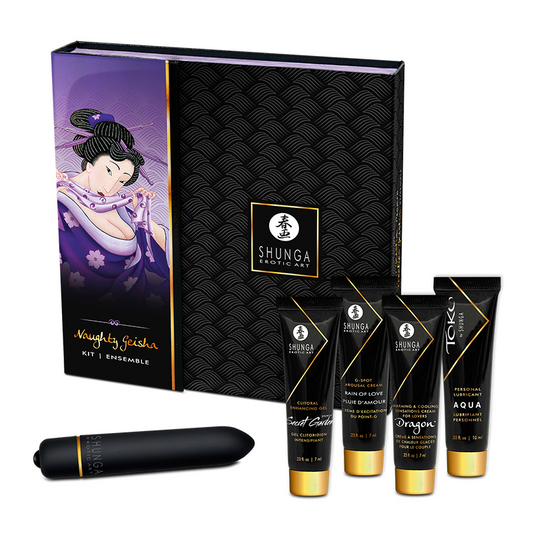 Luxury Gift Sets - Naughty Geisha's – Rechargeable, Discreet, Intimate Wellness Accessory – Quiet, Rechargeable, Waterproof, Couples & Solo Use, Discreet Intimate Wellness Accessory