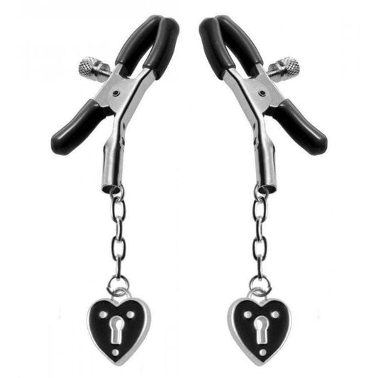 Charmed Heart Padlock Nipple Clamps