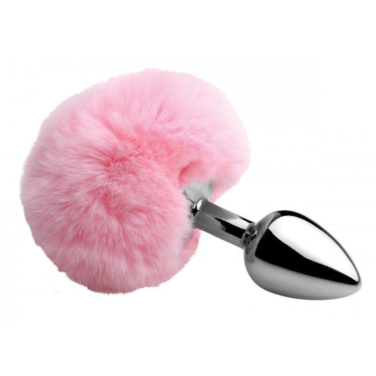 Fluffy Bunny backdoor Tail Plug - Pink – Rechargeable, Discreet, Intimate Wellness Accessory – Quiet, Rechargeable, Waterproof, Couples & Solo Use, Discreet Intimate Wellness Accessory
