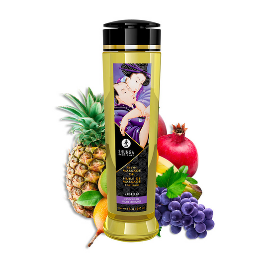 Massage Oils - Libido / Exotic Fruits – Rechargeable, Discreet, Intimate Wellness Accessory – Quiet, Rechargeable, Waterproof, Couples & Solo Use, Discreet Intimate Wellness Accessory