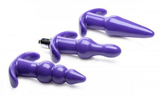 Thrill Trio backdoor Plug Set - Purple – Rechargeable, Discreet, Intimate Wellness Accessory – Quiet, Rechargeable, Waterproof, Couples & Solo Use, Discreet Intimate Wellness Accessory