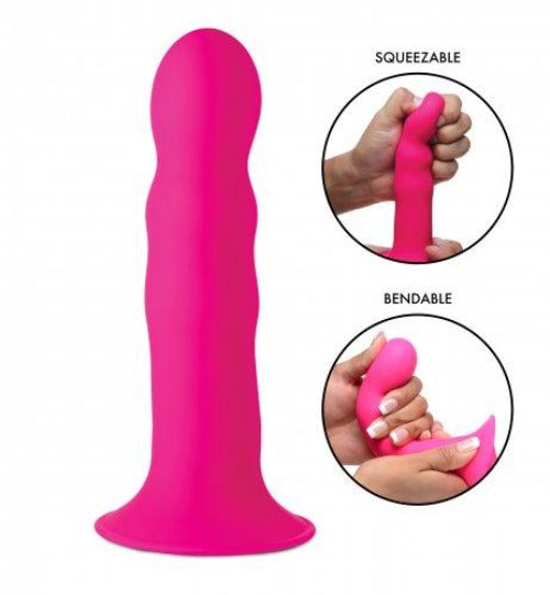 Squeezable Wavy personal massager - Pink – Rechargeable, Discreet, Intimate Wellness Accessory – Quiet, Rechargeable, Waterproof, Couples & Solo Use, Discreet Intimate Wellness Accessory