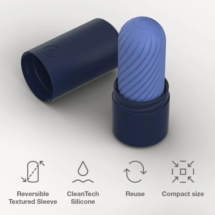Ghost - Blue – Rechargeable, Discreet, Intimate Wellness Accessory – Quiet, Rechargeable, Waterproof, Couples & Solo Use, Discreet Intimate Wellness Accessory