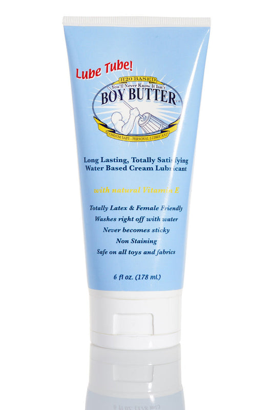 personal lubricant Tube ~ Boy Butter H2O Formula 6 oz – Rechargeable, Discreet, Intimate Wellness Accessory – Quiet, Rechargeable, Waterproof, Couples & Solo Use, Discreet Intimate Wellness Accessory