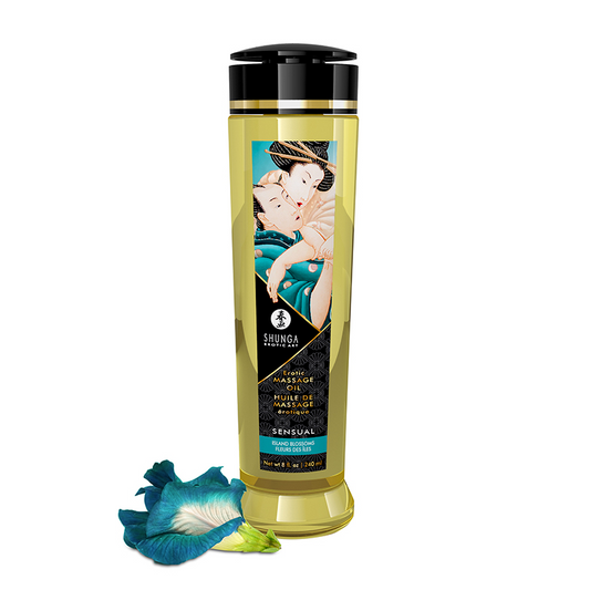 Massage Oils - Island Blossom – Rechargeable, Discreet, Intimate Wellness Accessory – Quiet, Rechargeable, Waterproof, Couples & Solo Use, Discreet Intimate Wellness Accessory