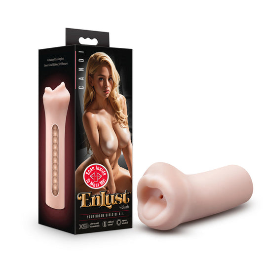 EnLust Candi - Beige – Rechargeable, Discreet, Intimate Wellness Accessory – Quiet, Rechargeable, Waterproof, Couples & Solo Use, Discreet Intimate Wellness Accessory