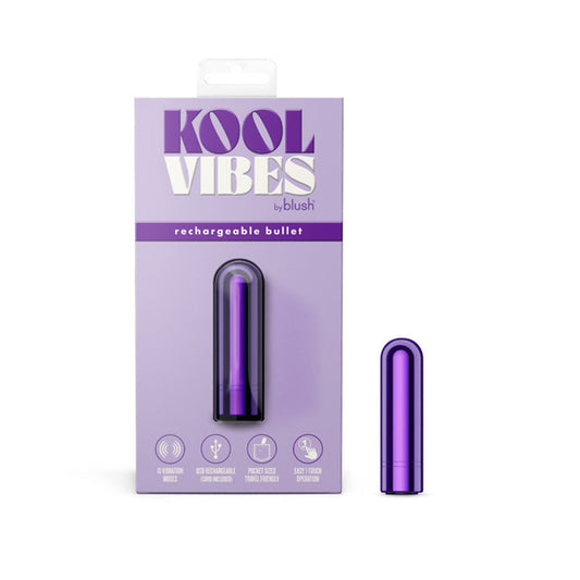 Kool Vibes - Mini Bullet - Grape – Rechargeable, Discreet, Intimate Wellness Accessory – Quiet, Rechargeable, Waterproof, Couples & Solo Use, Discreet Intimate Wellness Accessory