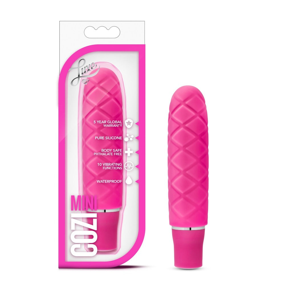 Luxe Cozi Mini - Fuchsia Pink – Rechargeable, Discreet, Intimate Wellness Accessory – Quiet, Rechargeable, Waterproof, Couples & Solo Use, Discreet Intimate Wellness Accessory