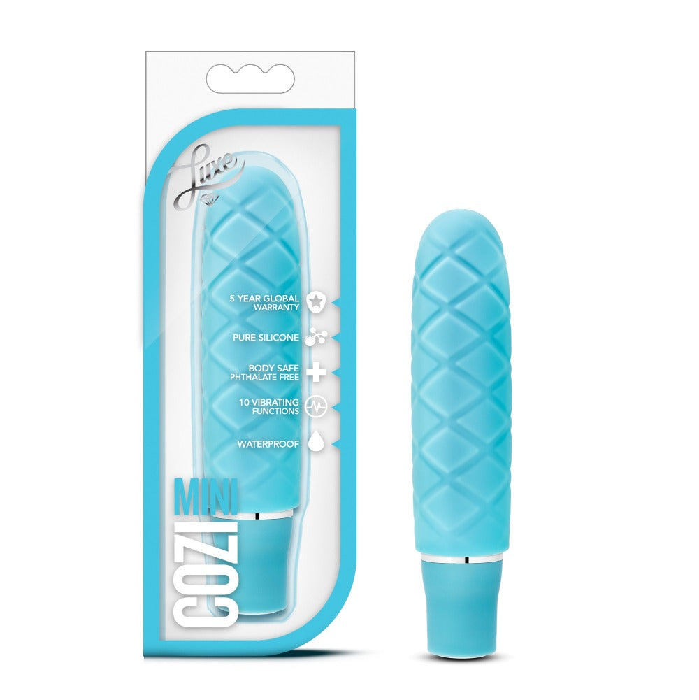 Luxe Cozi Mini - Aqua – Rechargeable, Discreet, Intimate Wellness Accessory – Quiet, Rechargeable, Waterproof, Couples & Solo Use, Discreet Intimate Wellness Accessory