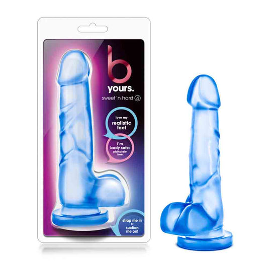 B Yours Sweet N Hard 4 - Blue – Rechargeable, Discreet, Intimate Wellness Accessory – Quiet, Rechargeable, Waterproof, Couples & Solo Use, Discreet Intimate Wellness Accessory