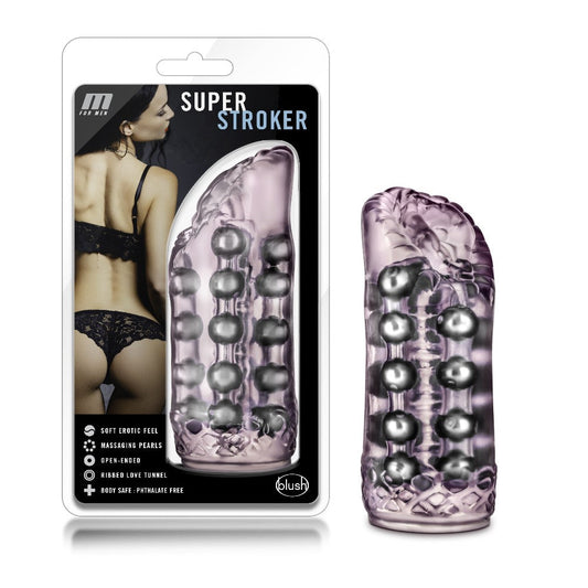 M for Men Super Stroker - Pink – Rechargeable, Discreet, Intimate Wellness Accessory – Quiet, Rechargeable, Waterproof, Couples & Solo Use, Discreet Intimate Wellness Accessory