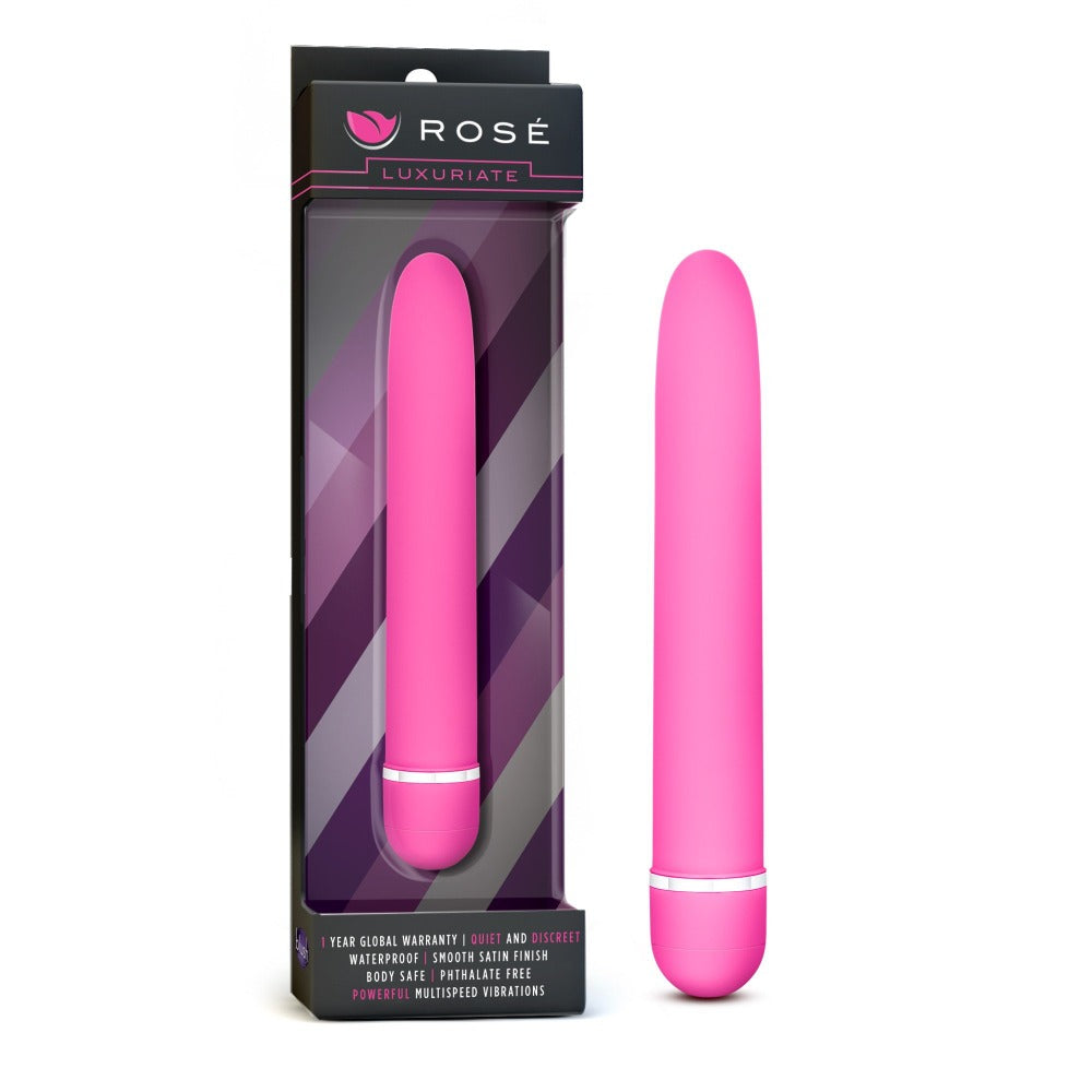 Rose' Luxuriate - Pink – Rechargeable, Discreet, Intimate Wellness Accessory – Quiet, Rechargeable, Waterproof, Couples & Solo Use, Discreet Intimate Wellness Accessory