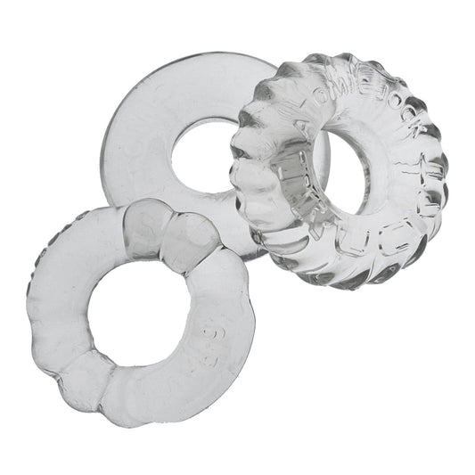 BONEMAKER 3-pack boner cockring kit - CLEAR – Rechargeable, Discreet, Intimate Wellness Accessory – Quiet, Rechargeable, Waterproof, Couples & Solo Use, Discreet Intimate Wellness Accessory