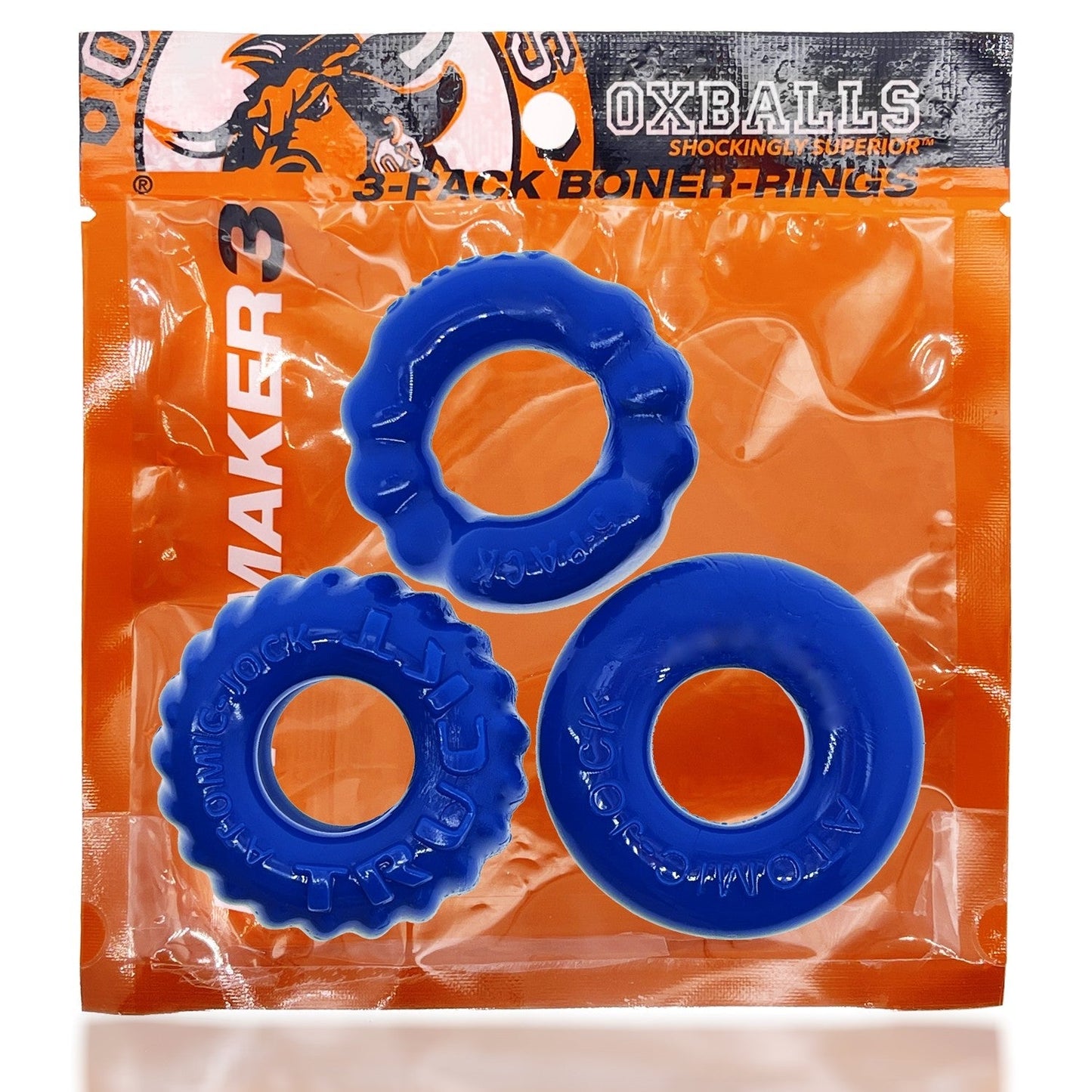Oxballs BONEMAKER 3-pack boner cockring kit - POOL BLUE – Rechargeable, Discreet, Intimate Wellness Accessory – Quiet, Rechargeable, Waterproof, Couples & Solo Use, Discreet Intimate Wellness Accessory
