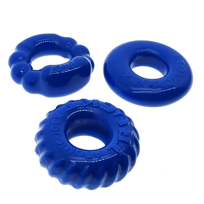 Oxballs BONEMAKER 3-pack boner cockring kit - POOL BLUE – Rechargeable, Discreet, Intimate Wellness Accessory – Quiet, Rechargeable, Waterproof, Couples & Solo Use, Discreet Intimate Wellness Accessory