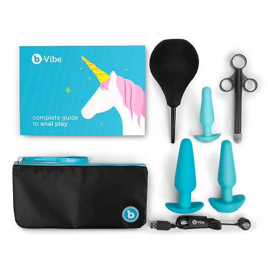 backdoor EDUCATION SET | BLUE – Rechargeable, Discreet, Intimate Wellness Accessory – Quiet, Rechargeable, Waterproof, Couples & Solo Use, Discreet Intimate Wellness Accessory