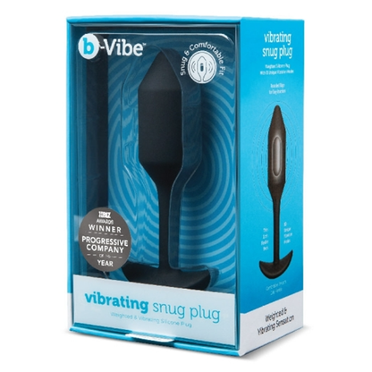 VIBRATING SNUG PLUG 2 | BLACK – Rechargeable, Discreet, Intimate Wellness Accessory – Quiet, Rechargeable, Waterproof, Couples & Solo Use, Discreet Intimate Wellness Accessory