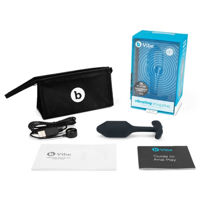 VIBRATING SNUG PLUG 2 | BLACK – Rechargeable, Discreet, Intimate Wellness Accessory – Quiet, Rechargeable, Waterproof, Couples & Solo Use, Discreet Intimate Wellness Accessory
