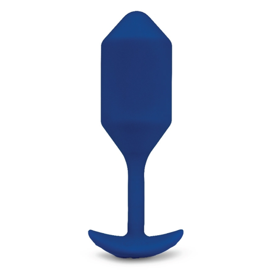 VIBRATING SNUG PLUG 4 | NAVY – Rechargeable, Discreet, Intimate Wellness Accessory – Quiet, Rechargeable, Waterproof, Couples & Solo Use, Discreet Intimate Wellness Accessory