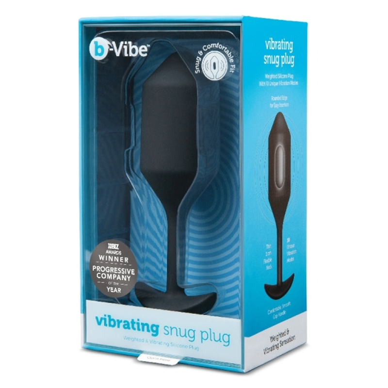 VIBRATING SNUG PLUG 4 | BLACK – Rechargeable, Discreet, Intimate Wellness Accessory – Quiet, Rechargeable, Waterproof, Couples & Solo Use, Discreet Intimate Wellness Accessory