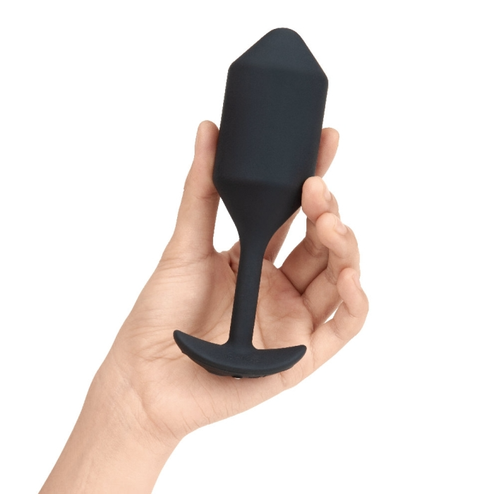 VIBRATING SNUG PLUG 4 | BLACK – Rechargeable, Discreet, Intimate Wellness Accessory – Quiet, Rechargeable, Waterproof, Couples & Solo Use, Discreet Intimate Wellness Accessory