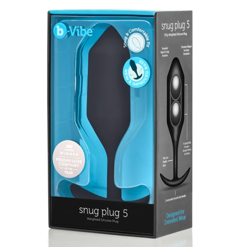 SNUG PLUG 5 | BLACK – Rechargeable, Discreet, Intimate Wellness Accessory – Quiet, Rechargeable, Waterproof, Couples & Solo Use, Discreet Intimate Wellness Accessory