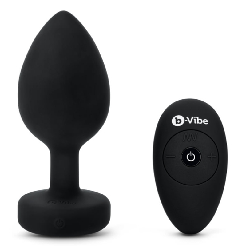 VIBRATING JEWEL PLUG | XXL | BLACK – Rechargeable, Discreet, Intimate Wellness Accessory – Quiet, Rechargeable, Waterproof, Couples & Solo Use, Discreet Intimate Wellness Accessory