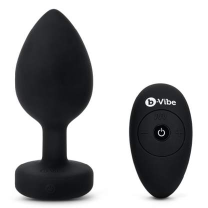 VIBRATING JEWEL PLUG | XXL | BLACK – Rechargeable, Discreet, Intimate Wellness Accessory – Quiet, Rechargeable, Waterproof, Couples & Solo Use, Discreet Intimate Wellness Accessory