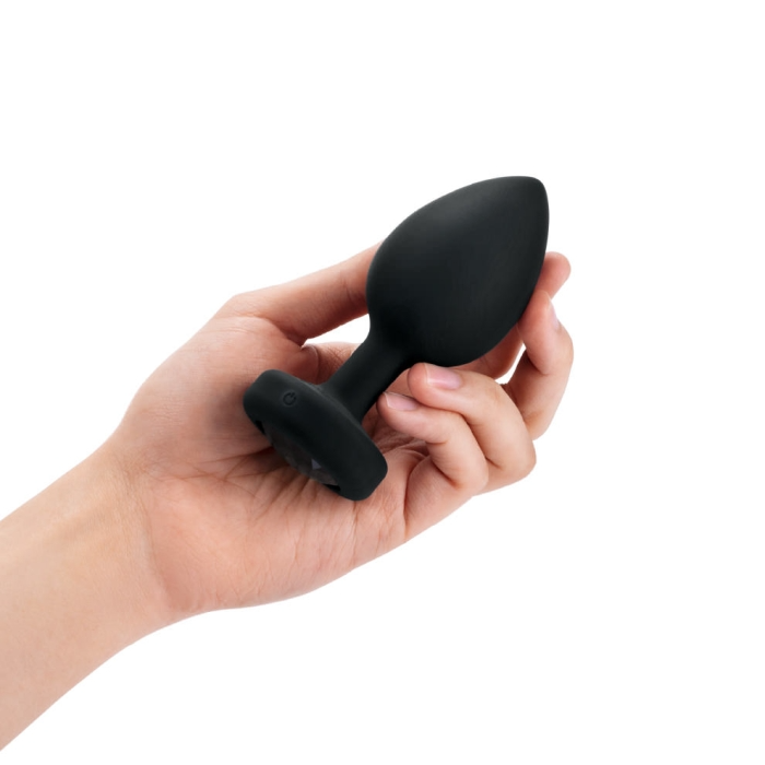 VIBRATING JEWEL PLUG | XXL | BLACK – Rechargeable, Discreet, Intimate Wellness Accessory – Quiet, Rechargeable, Waterproof, Couples & Solo Use, Discreet Intimate Wellness Accessory
