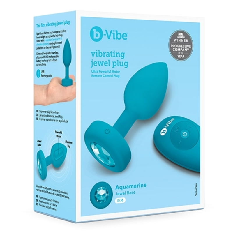 VIBRATING JEWEL PLUG | S/M | TEAL – Rechargeable, Discreet, Intimate Wellness Accessory – Quiet, Rechargeable, Waterproof, Couples & Solo Use, Discreet Intimate Wellness Accessory