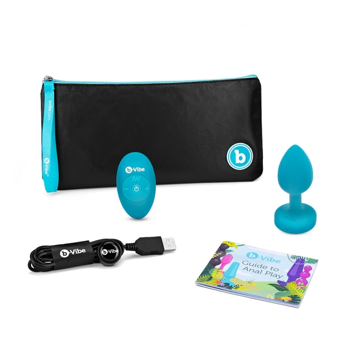 VIBRATING JEWEL PLUG | S/M | TEAL – Rechargeable, Discreet, Intimate Wellness Accessory – Quiet, Rechargeable, Waterproof, Couples & Solo Use, Discreet Intimate Wellness Accessory