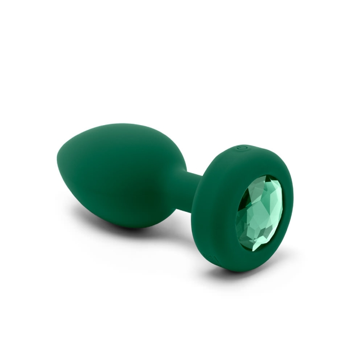 VIBRATING JEWEL PLUG | M/L | EMERALD GREEN – Rechargeable, Discreet, Intimate Wellness Accessory – Quiet, Rechargeable, Waterproof, Couples & Solo Use, Discreet Intimate Wellness Accessory