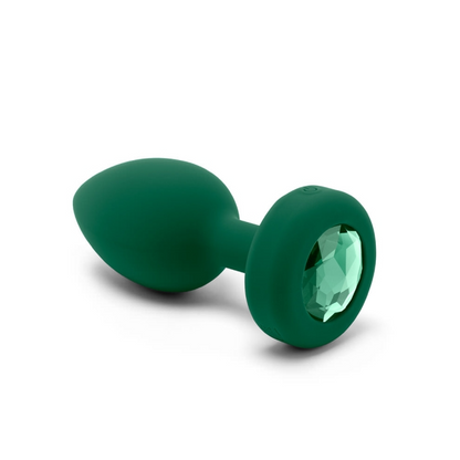 VIBRATING JEWEL PLUG | M/L | EMERALD GREEN – Rechargeable, Discreet, Intimate Wellness Accessory – Quiet, Rechargeable, Waterproof, Couples & Solo Use, Discreet Intimate Wellness Accessory