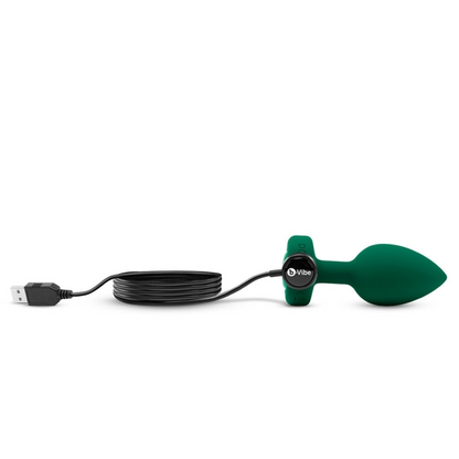 VIBRATING JEWEL PLUG | M/L | EMERALD GREEN – Rechargeable, Discreet, Intimate Wellness Accessory – Quiet, Rechargeable, Waterproof, Couples & Solo Use, Discreet Intimate Wellness Accessory