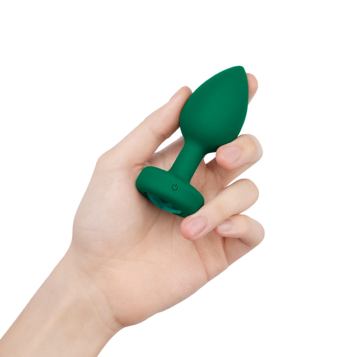 VIBRATING JEWEL PLUG | M/L | EMERALD GREEN – Rechargeable, Discreet, Intimate Wellness Accessory – Quiet, Rechargeable, Waterproof, Couples & Solo Use, Discreet Intimate Wellness Accessory