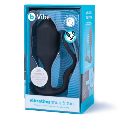 VIBRATING SNUG & TUG | XL | BLACK – Rechargeable, Discreet, Intimate Wellness Accessory – Quiet, Rechargeable, Waterproof, Couples & Solo Use, Discreet Intimate Wellness Accessory