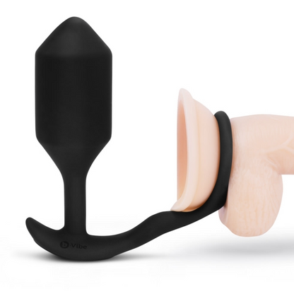 VIBRATING SNUG & TUG | XL | BLACK – Rechargeable, Discreet, Intimate Wellness Accessory – Quiet, Rechargeable, Waterproof, Couples & Solo Use, Discreet Intimate Wellness Accessory