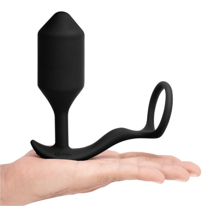 VIBRATING SNUG & TUG | XL | BLACK – Rechargeable, Discreet, Intimate Wellness Accessory – Quiet, Rechargeable, Waterproof, Couples & Solo Use, Discreet Intimate Wellness Accessory