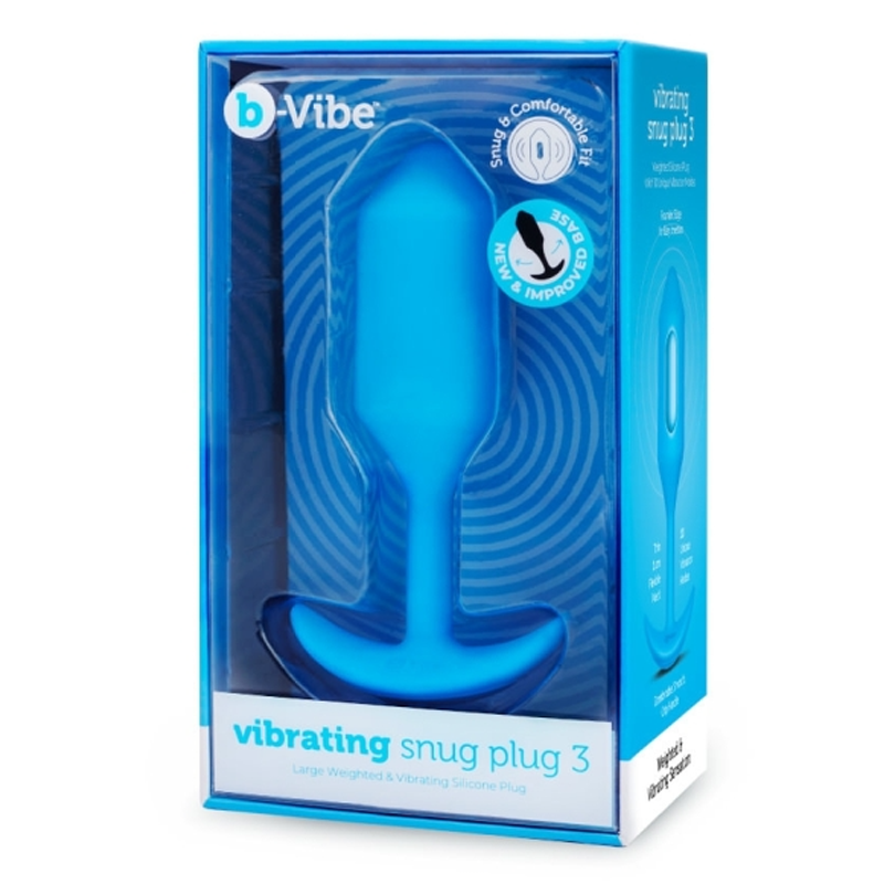 VIBRATING SNUG PLUG | L | BLUE – Rechargeable, Discreet, Intimate Wellness Accessory – Quiet, Rechargeable, Waterproof, Couples & Solo Use, Discreet Intimate Wellness Accessory