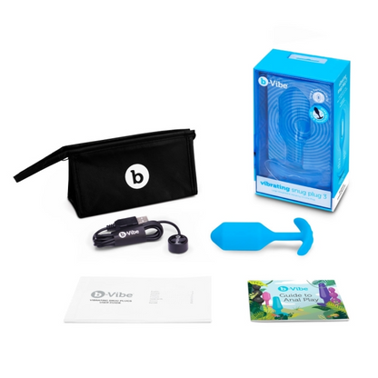 VIBRATING SNUG PLUG | L | BLUE – Rechargeable, Discreet, Intimate Wellness Accessory – Quiet, Rechargeable, Waterproof, Couples & Solo Use, Discreet Intimate Wellness Accessory