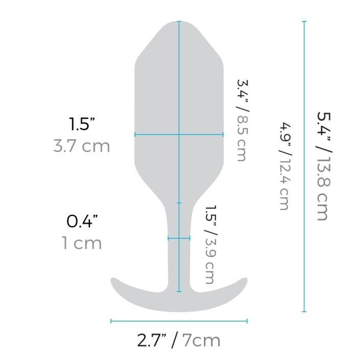 VIBRATING SNUG PLUG | L | BLUE – Rechargeable, Discreet, Intimate Wellness Accessory – Quiet, Rechargeable, Waterproof, Couples & Solo Use, Discreet Intimate Wellness Accessory