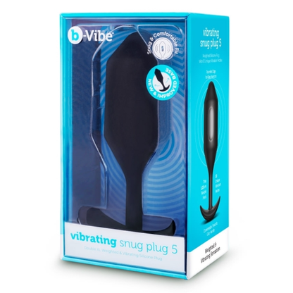 VIBRATING SNUG PLUG | XXL | BLACK – Rechargeable, Discreet, Intimate Wellness Accessory – Quiet, Rechargeable, Waterproof, Couples & Solo Use, Discreet Intimate Wellness Accessory