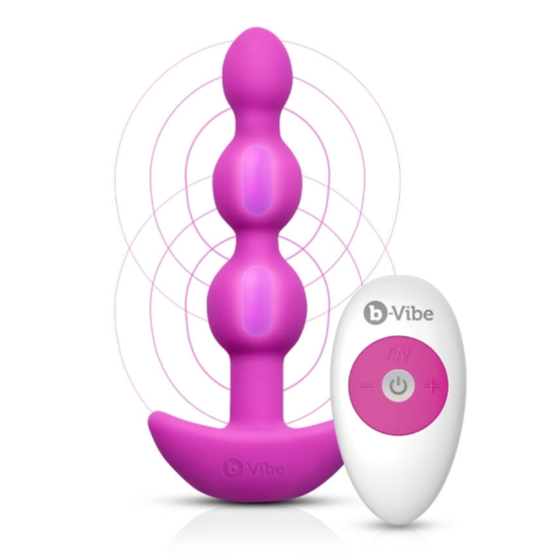 TRIPLET backdoor BEADS | FUCHSIA – Rechargeable, Discreet, Intimate Wellness Accessory – Quiet, Rechargeable, Waterproof, Couples & Solo Use, Discreet Intimate Wellness Accessory