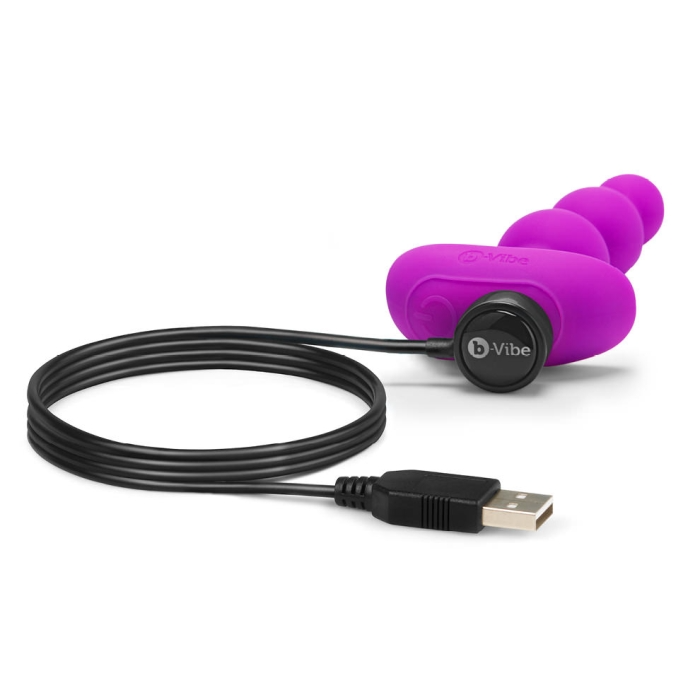TRIPLET backdoor BEADS | FUCHSIA – Rechargeable, Discreet, Intimate Wellness Accessory – Quiet, Rechargeable, Waterproof, Couples & Solo Use, Discreet Intimate Wellness Accessory