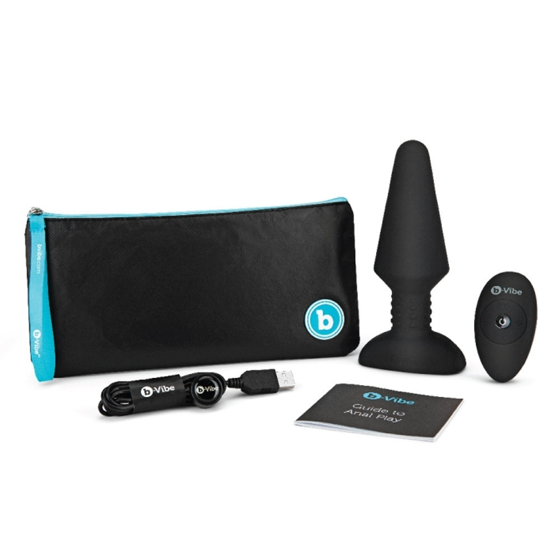 b-Vibe Rimming Plug XL- Black – Rechargeable, Discreet, Intimate Wellness Accessory – Quiet, Rechargeable, Waterproof, Couples & Solo Use, Discreet Intimate Wellness Accessory